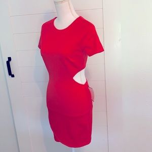 Coral Cutout Dress NWT